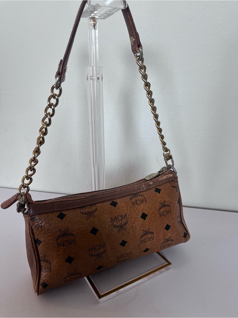 MCM CHAIN WITH LEATHER SHOULDER BAG. - Picture 15 of 15